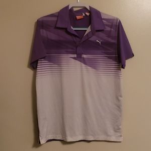 *Puma* Golf Polo ~ Purple/White ~ Size M